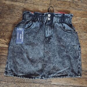 High waist denim mini skirt size m